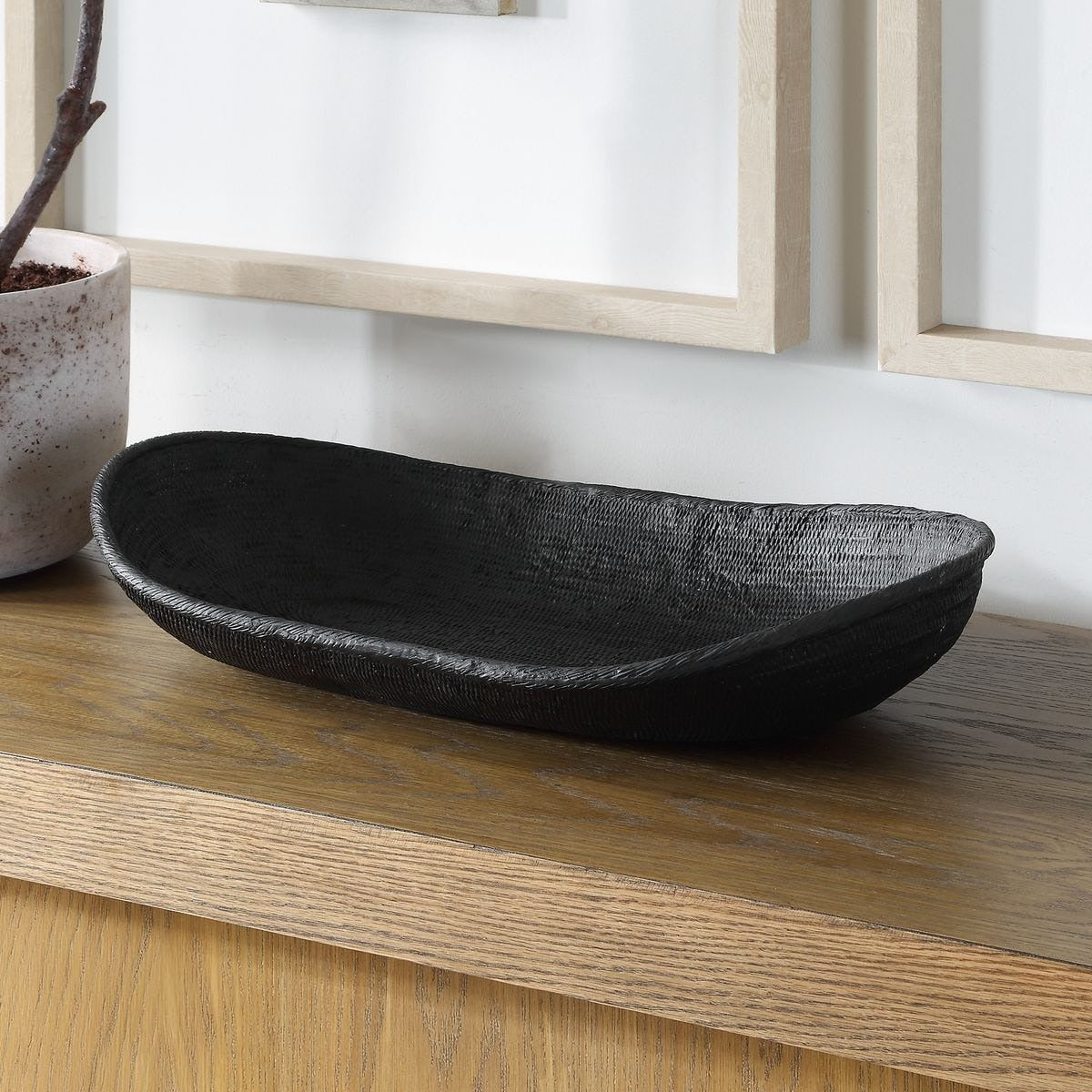Ember Weave Indoor-Outdoor Oblong Bowl by Uttermost