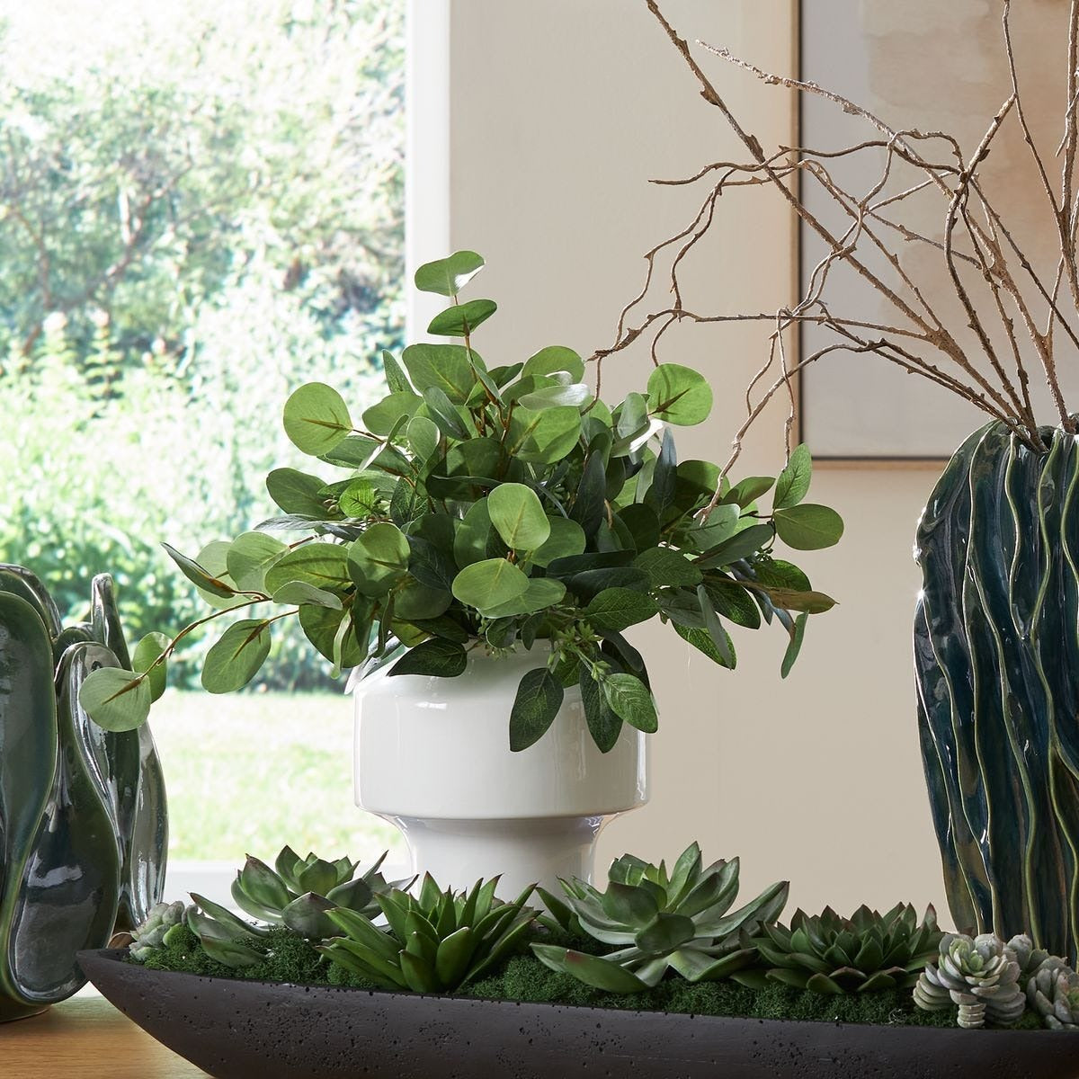 Essence Eucalyptus Accent and Vase by Uttermost