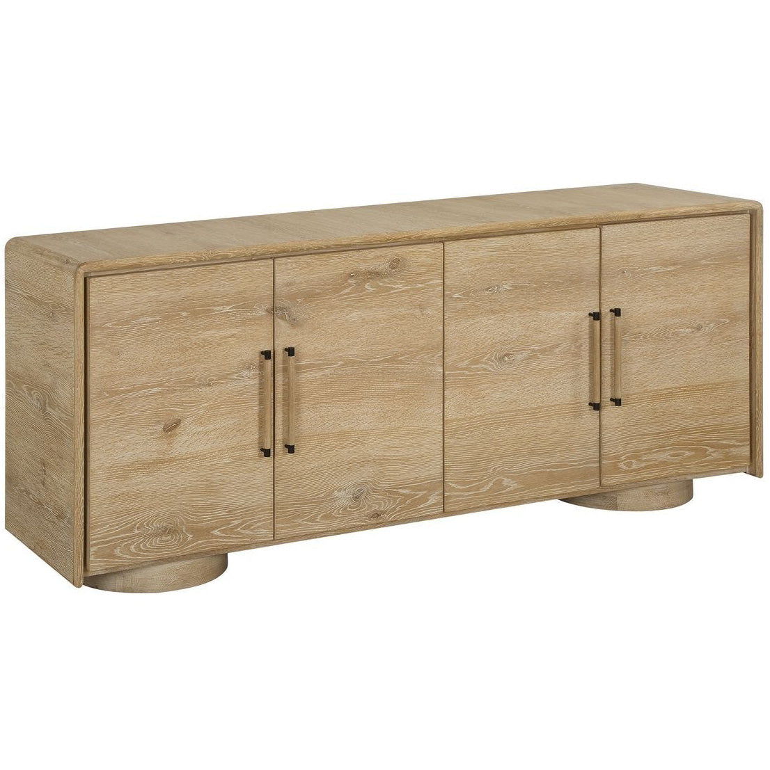 Evanston 4 Door Cabinet in Natural Oak by Uttermost