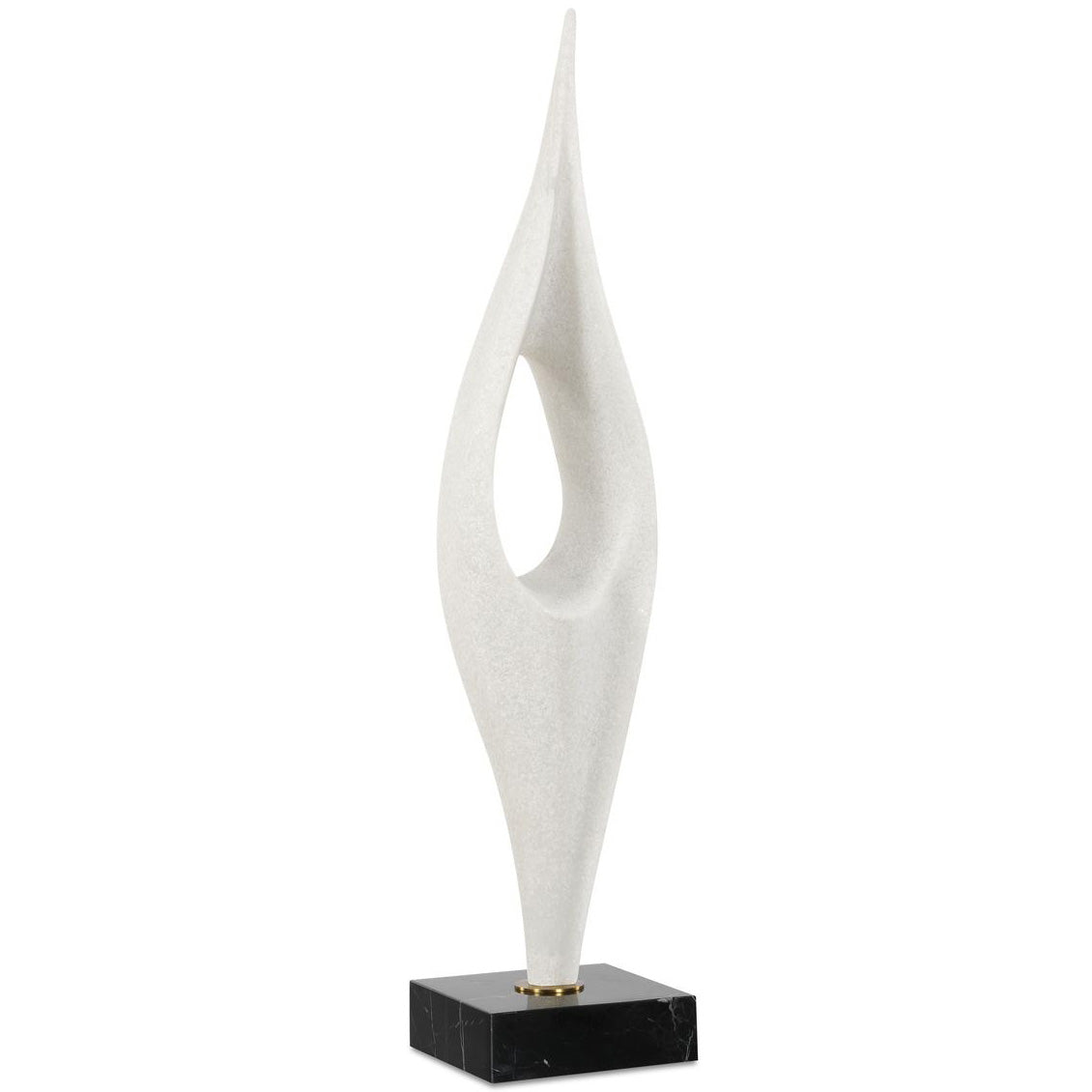 Fluid Drop Stone Sculpture in White by Uttermost