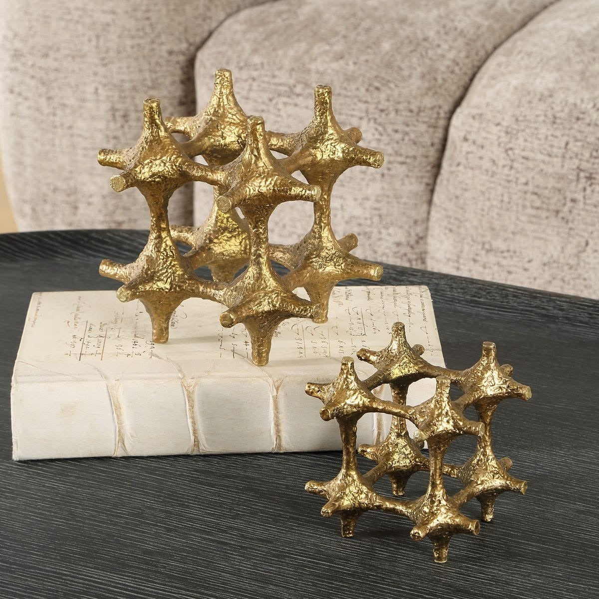 Gilded Connection Modern Sculptures - Set of 2 by Uttermost