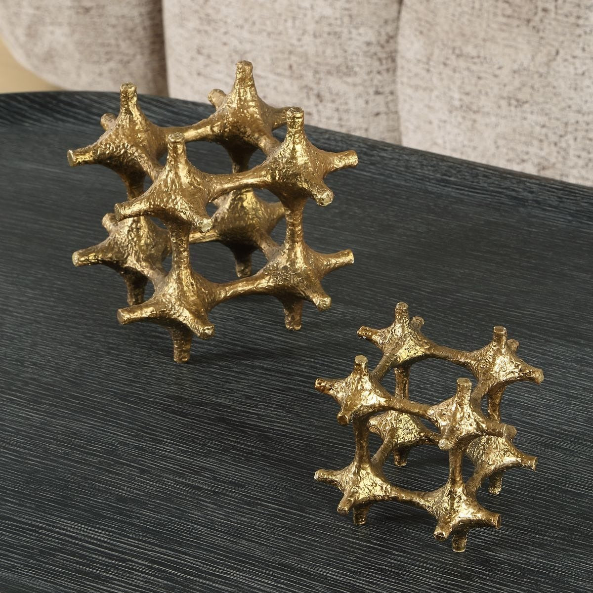 Gilded Connection Modern Sculptures - Set of 2 by Uttermost