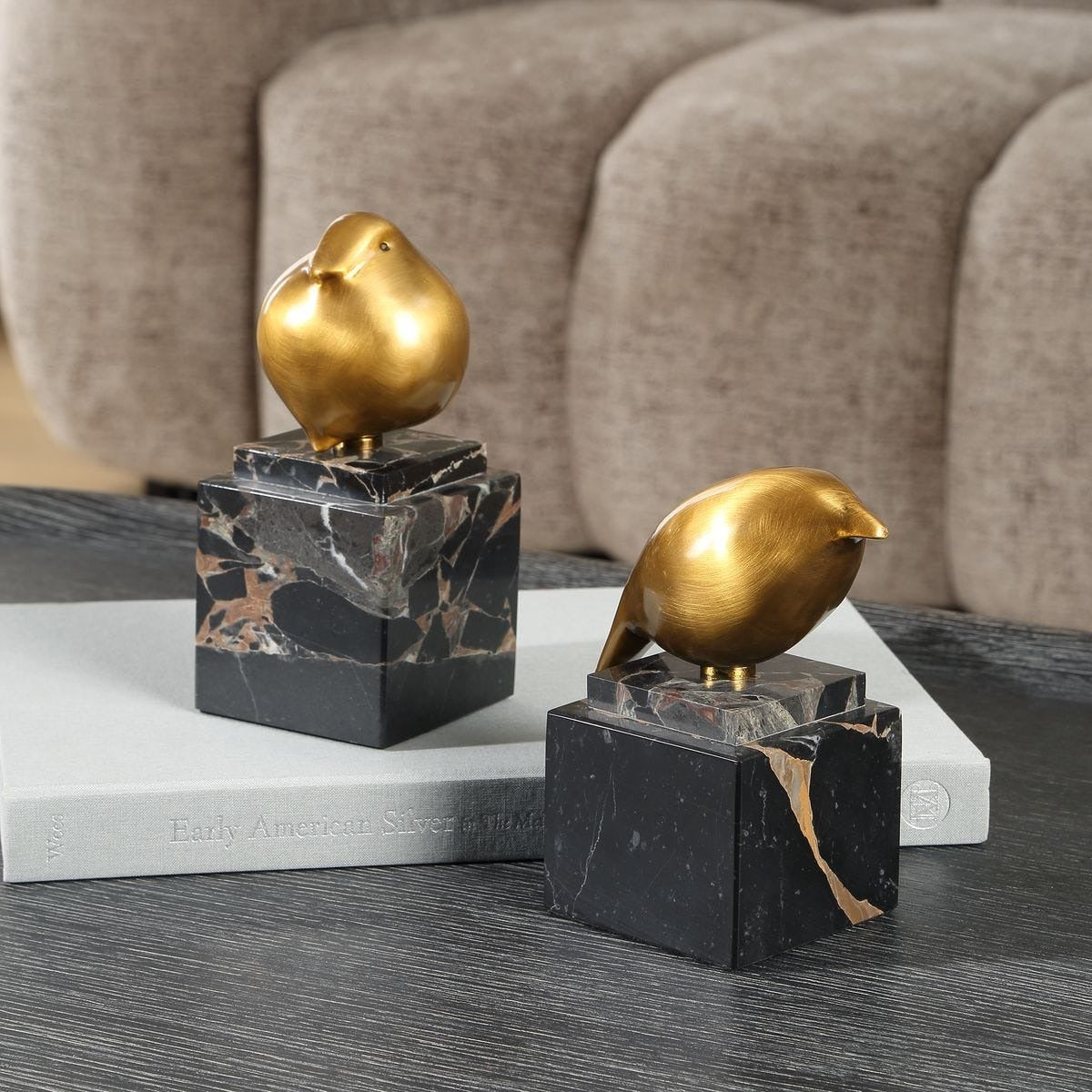 Golden Finch Bird Figurines - Set of 2 by Uttermost