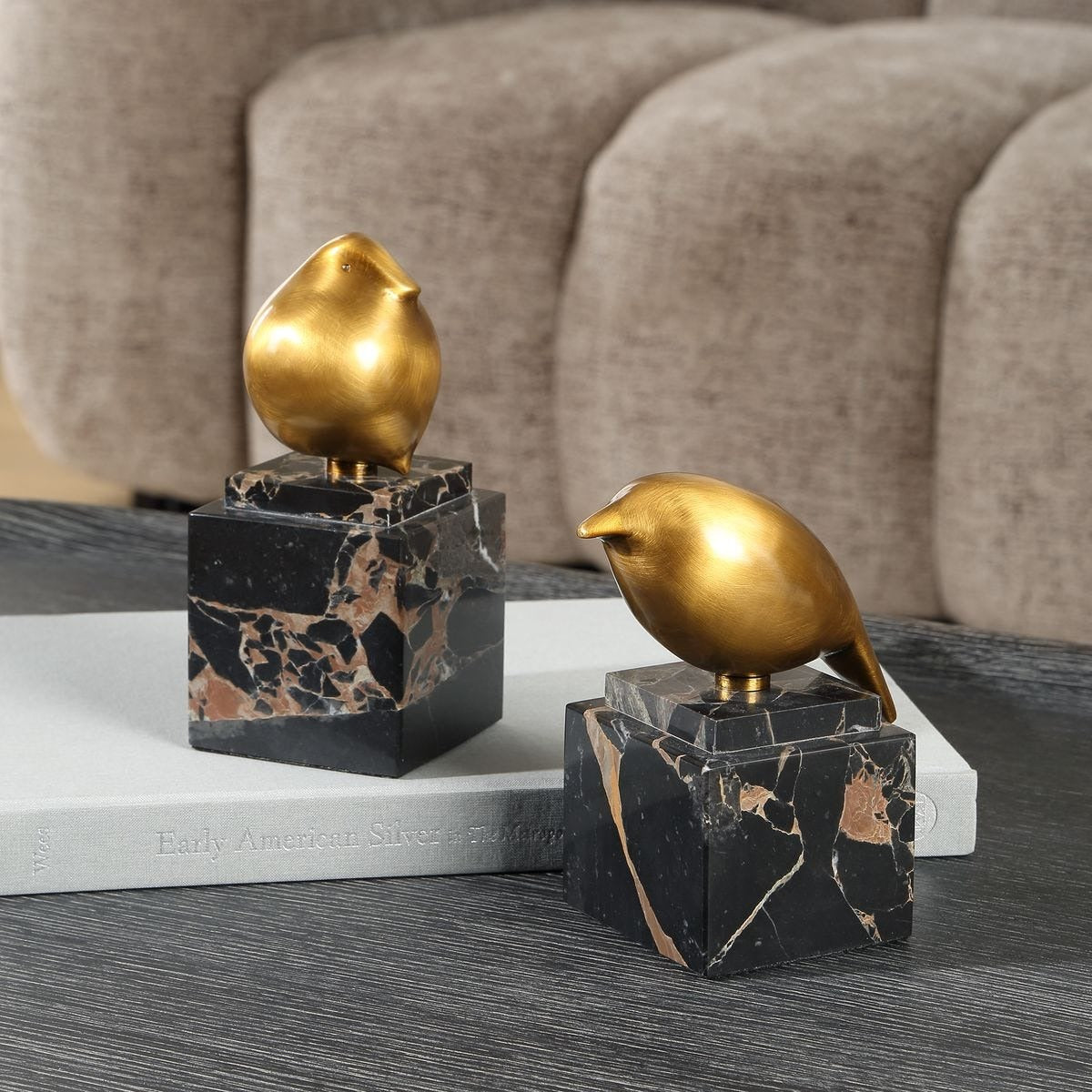 Golden Finch Bird Figurines - Set of 2 by Uttermost