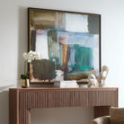 Green Fields Framed Abstract Canvas by Uttermost