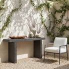 Hagan Indoor-Outdoor Console Table in Slate by Uttermost