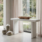 Hagan Indoor-Outdoor Console Table in Limestone by Uttermost
