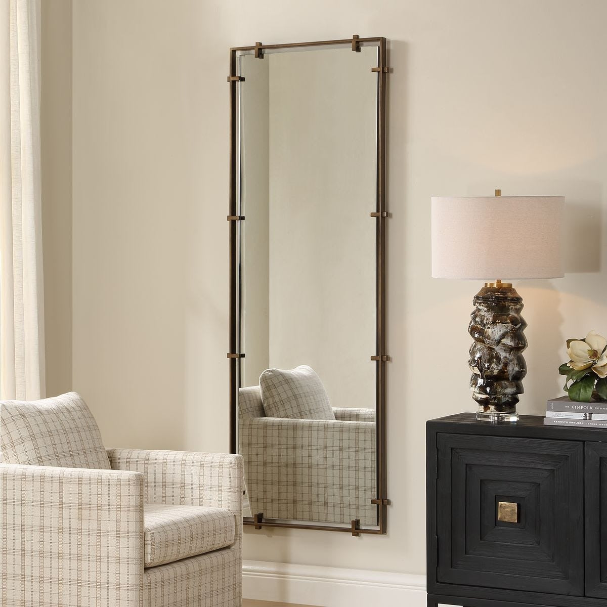 Hann Full Length Mirror in Bronze by Uttermost