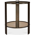 Hanson Side Table in Bronze and Dark Glass by Uttermost