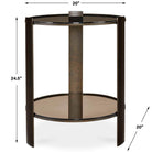 Hanson Side Table in Bronze and Dark Glass by Uttermost