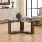 Ignis Round Coffee Table in Glass by Uttermost