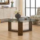 Ignis Round Coffee Table in Glass by Uttermost