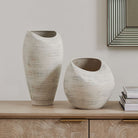 Inara Indoor-Outdoor Vases in White - Set of 2 by Uttermost