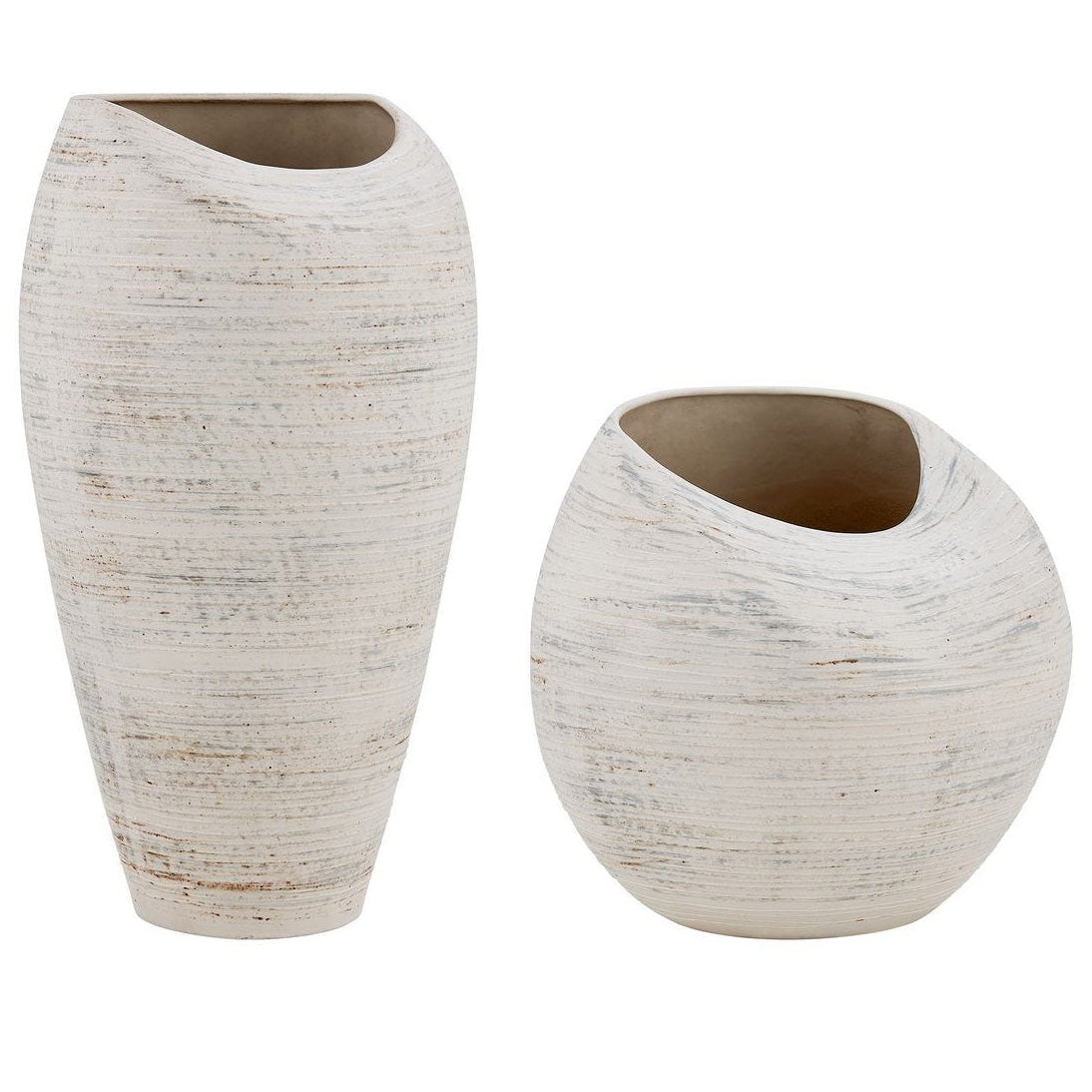 Inara Indoor-Outdoor Vases in White - Set of 2 by Uttermost
