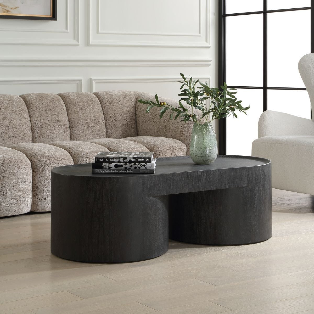 Isbell Coffee Table in Black Stain by Uttermost