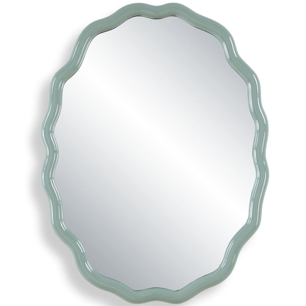 Isly Oval Mirror in Robin's Egg Blue by Uttermost