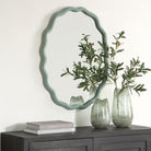 Isly Oval Mirror in Robin's Egg Blue by Uttermost