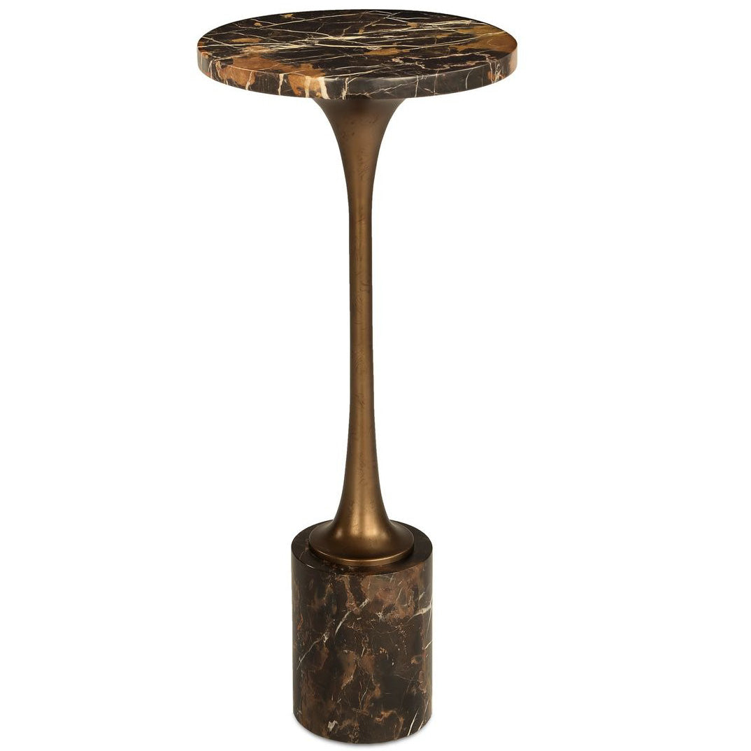 Karnes Drink Table in Dark Marble by Uttermost