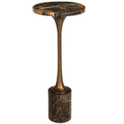 Karnes Drink Table in Dark Marble by Uttermost