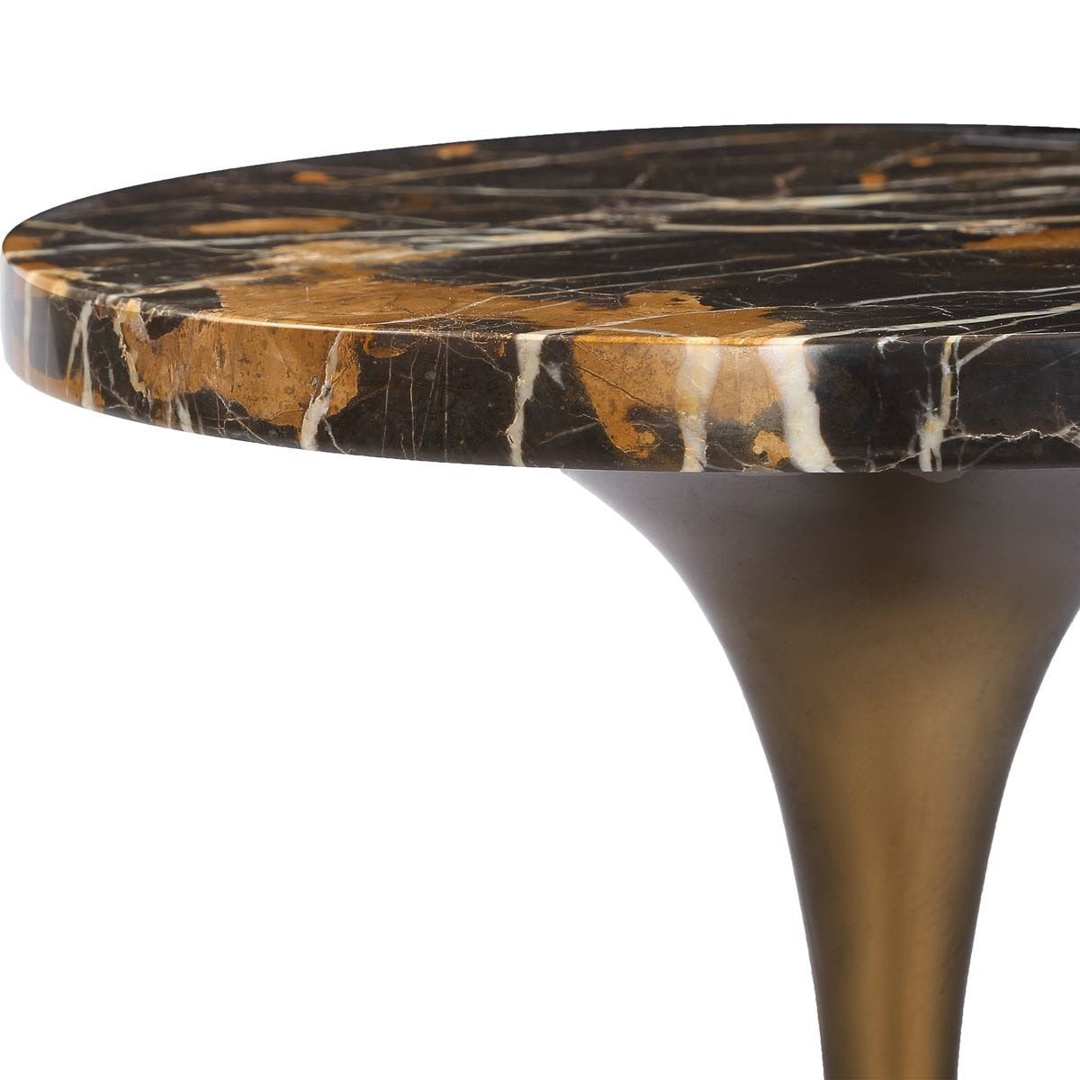 Karnes Drink Table in Dark Marble by Uttermost