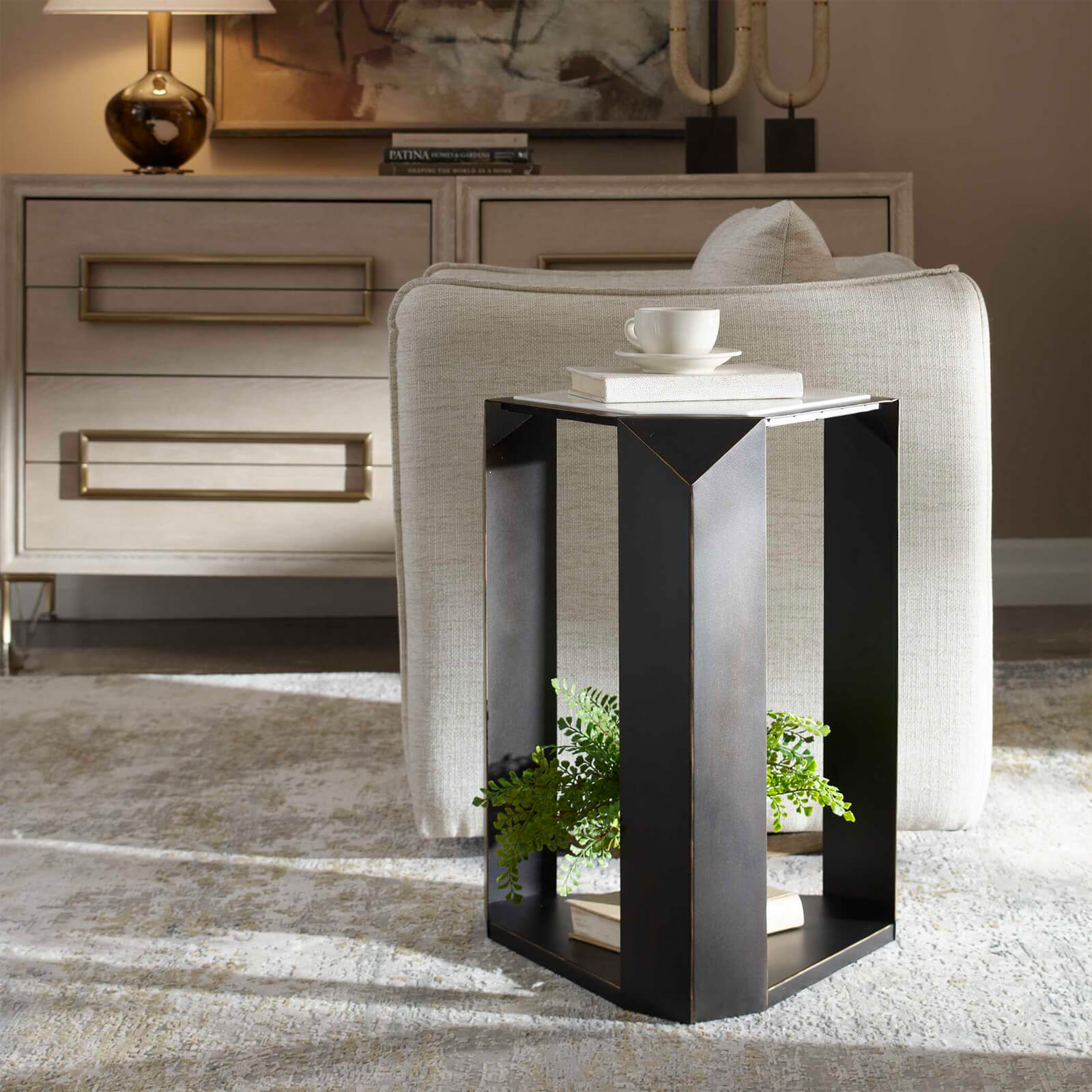 Keenan Geometric Side Table by Uttermost