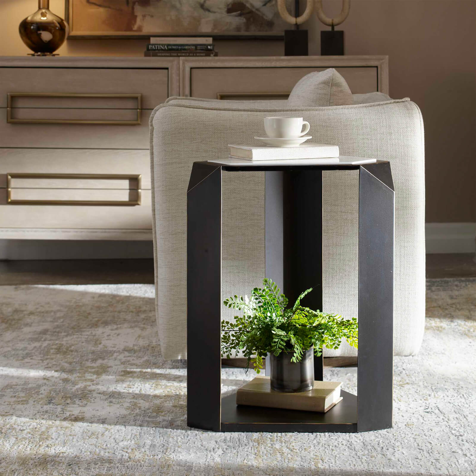 Keenan Geometric Side Table by Uttermost