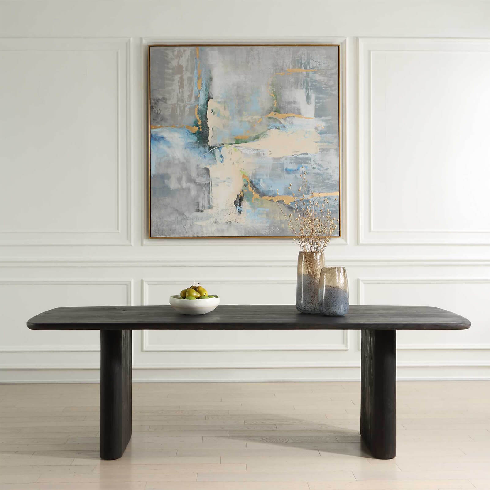 Kirin Reclaimed Fir Dining Table in Black by Uttermost