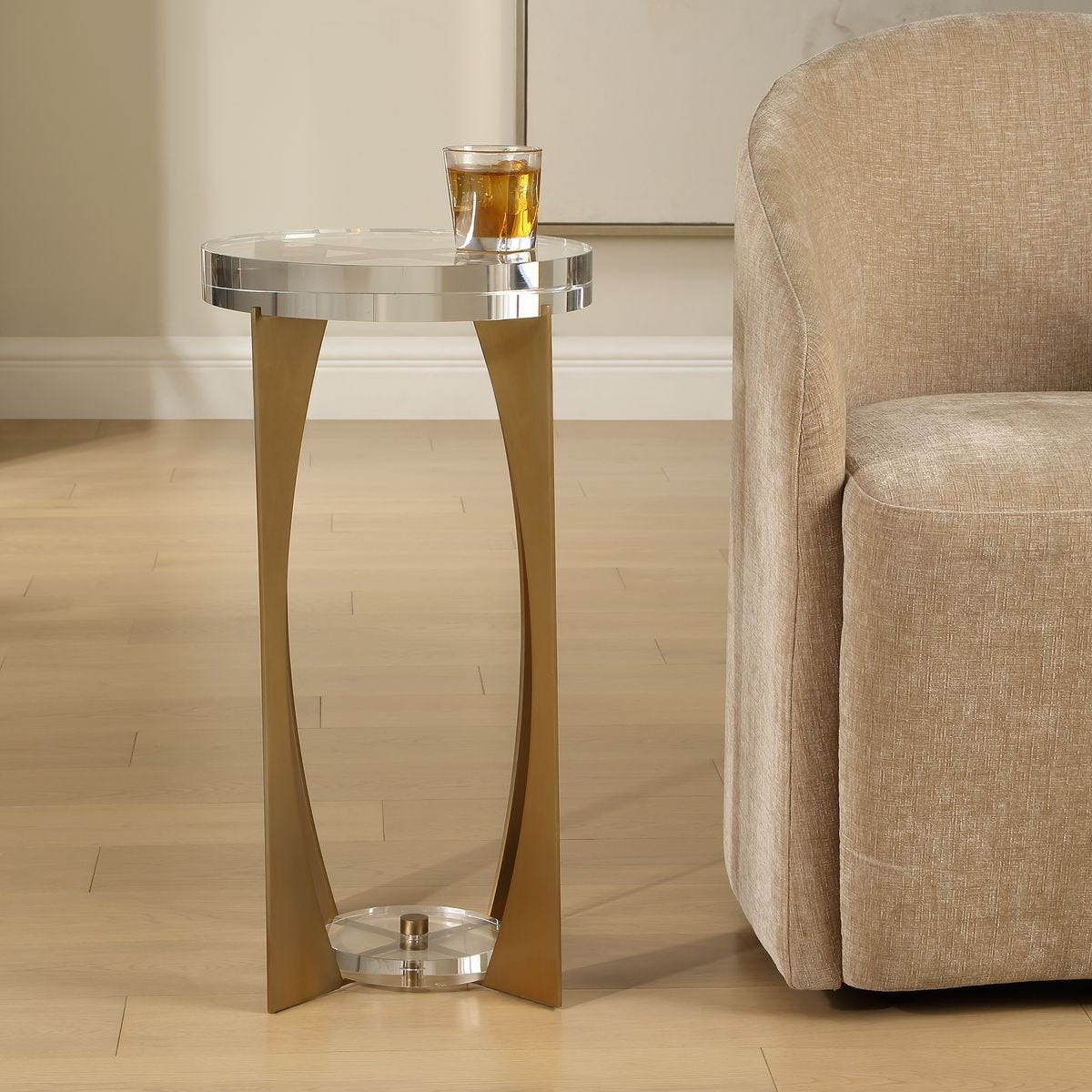 Kolkata Accent Table in Brass by Uttermost