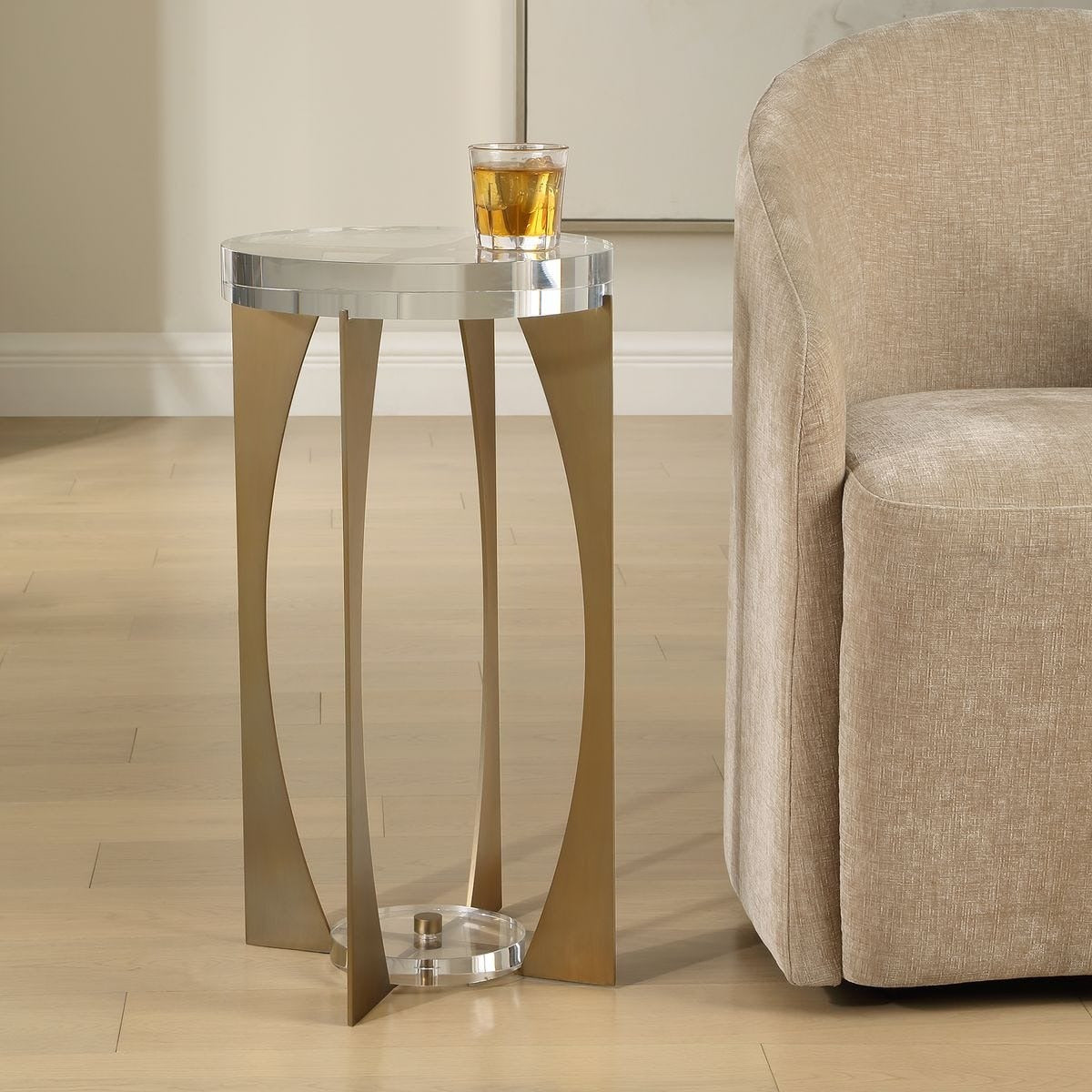 Kolkata Accent Table in Brass by Uttermost