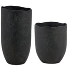 Komorebi Indoor-Outdoor Vases in Black - Set of 2 by Uttermost