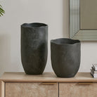 Komorebi Indoor-Outdoor Vases in Black - Set of 2 by Uttermost