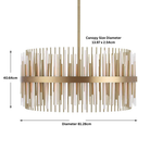 Magic Wand 8 Light Pendant by Uttermost