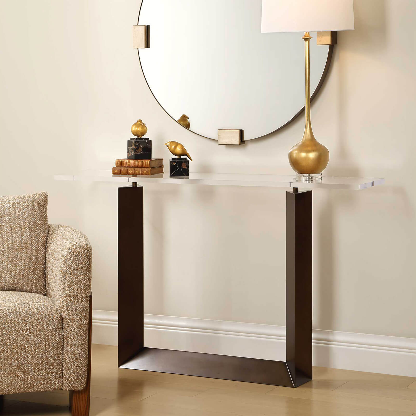 McElroy Modern Bronze Console Table by Uttermost