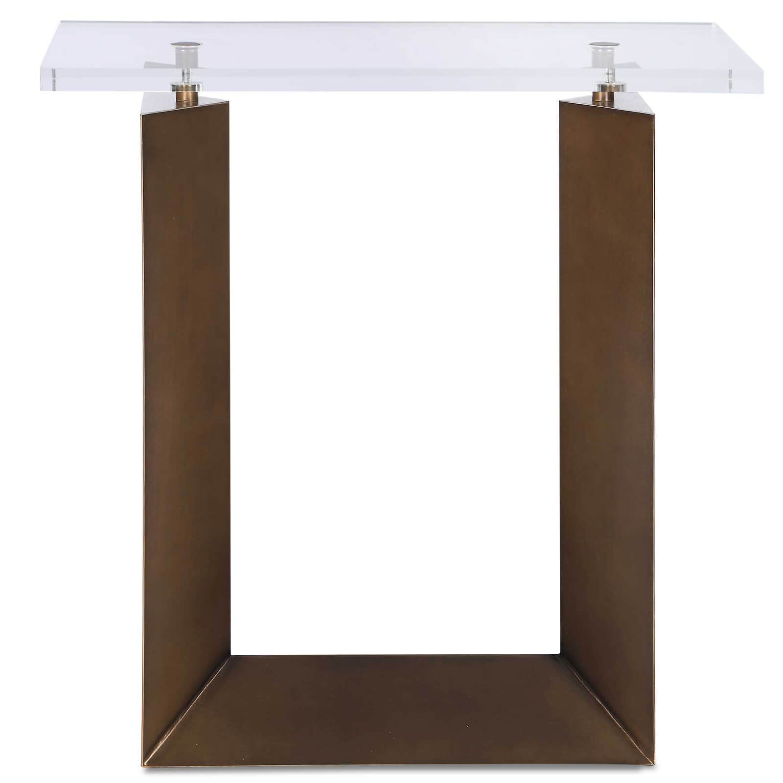 McElroy Modern Bronze Side Table by Uttermost