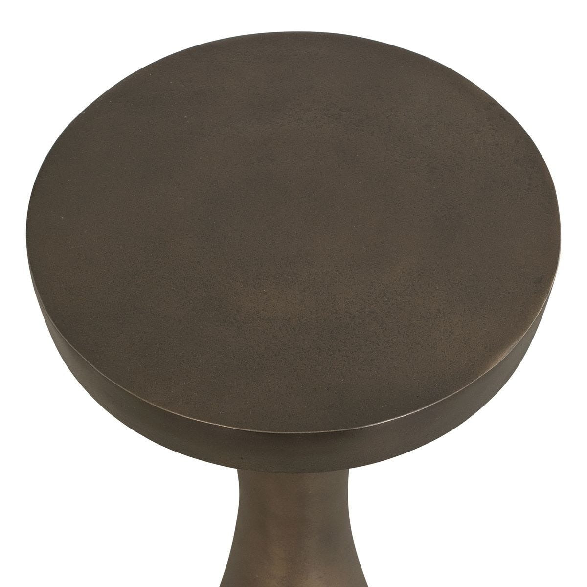 Miko Indoor-Outdoor Drink Table in Bronze by Uttermost