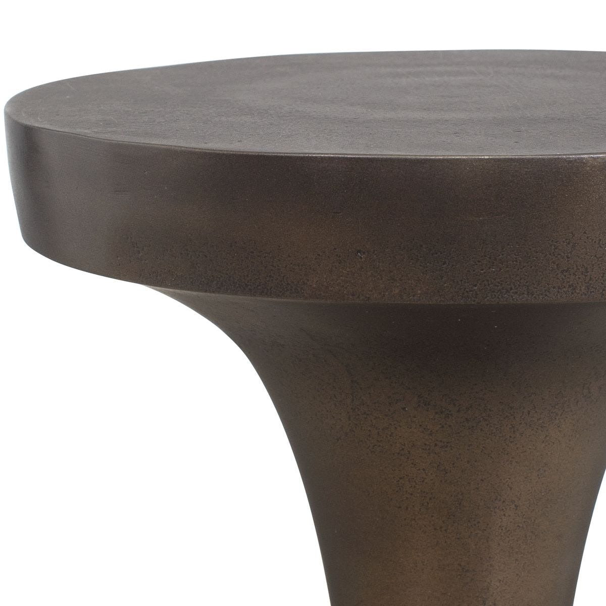 Miko Indoor-Outdoor Drink Table in Bronze by Uttermost