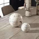 Nouveau Coral Stone Decorative Spheres - Set of 2 by Uttermost