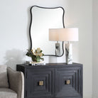 Pavia Vanity Mirror in Black by Uttermost