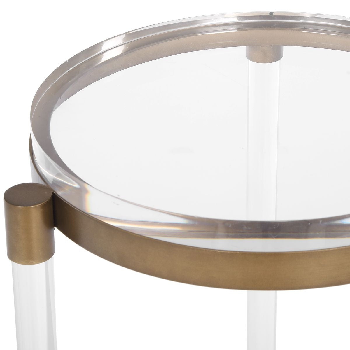 Pereira Round Accent Table in Acrylic by Uttermost