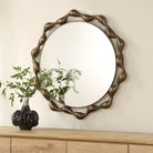 Remolino Round Mirror in Bronze by Uttermost