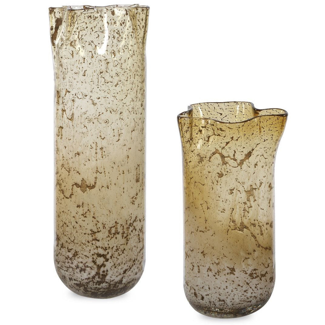 Rhine Seeded Glass Vases - Set of 2 by Uttermost