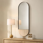 Russo Tall Oval Mirror in Travertine by Uttermost