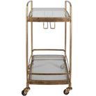Scarritt Antique Brass Bar Cart by Uttermost