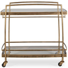 Scarritt Antique Brass Bar Cart by Uttermost