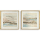 So Golden Abstract Landscape Prints - Set of 2 by Uttermost