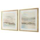 So Golden Abstract Landscape Prints - Set of 2 by Uttermost