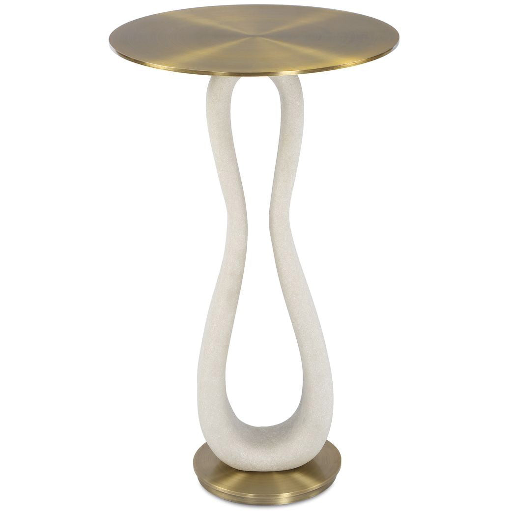 Sonia Modern Accent Table in Brass by Uttermost