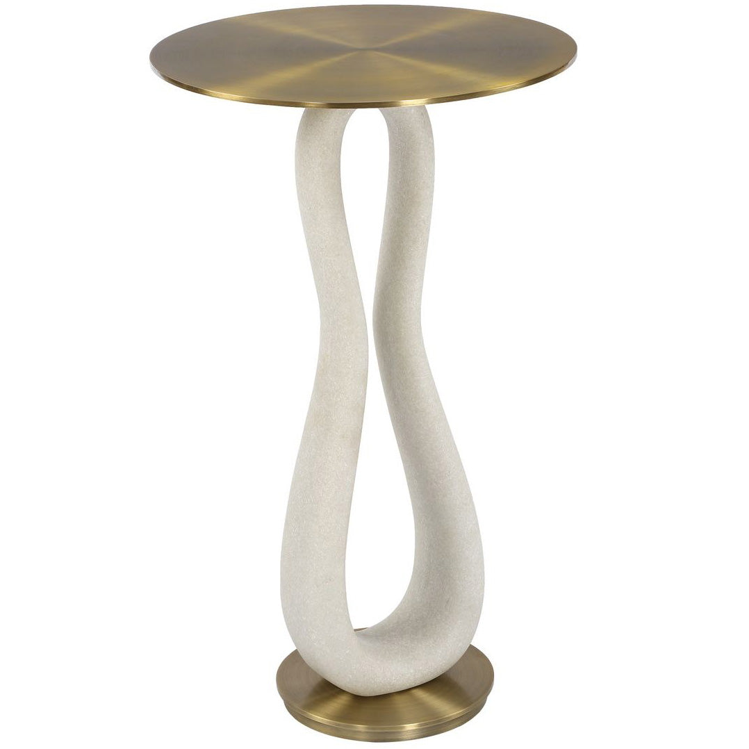 Sonia Modern Accent Table in Brass by Uttermost