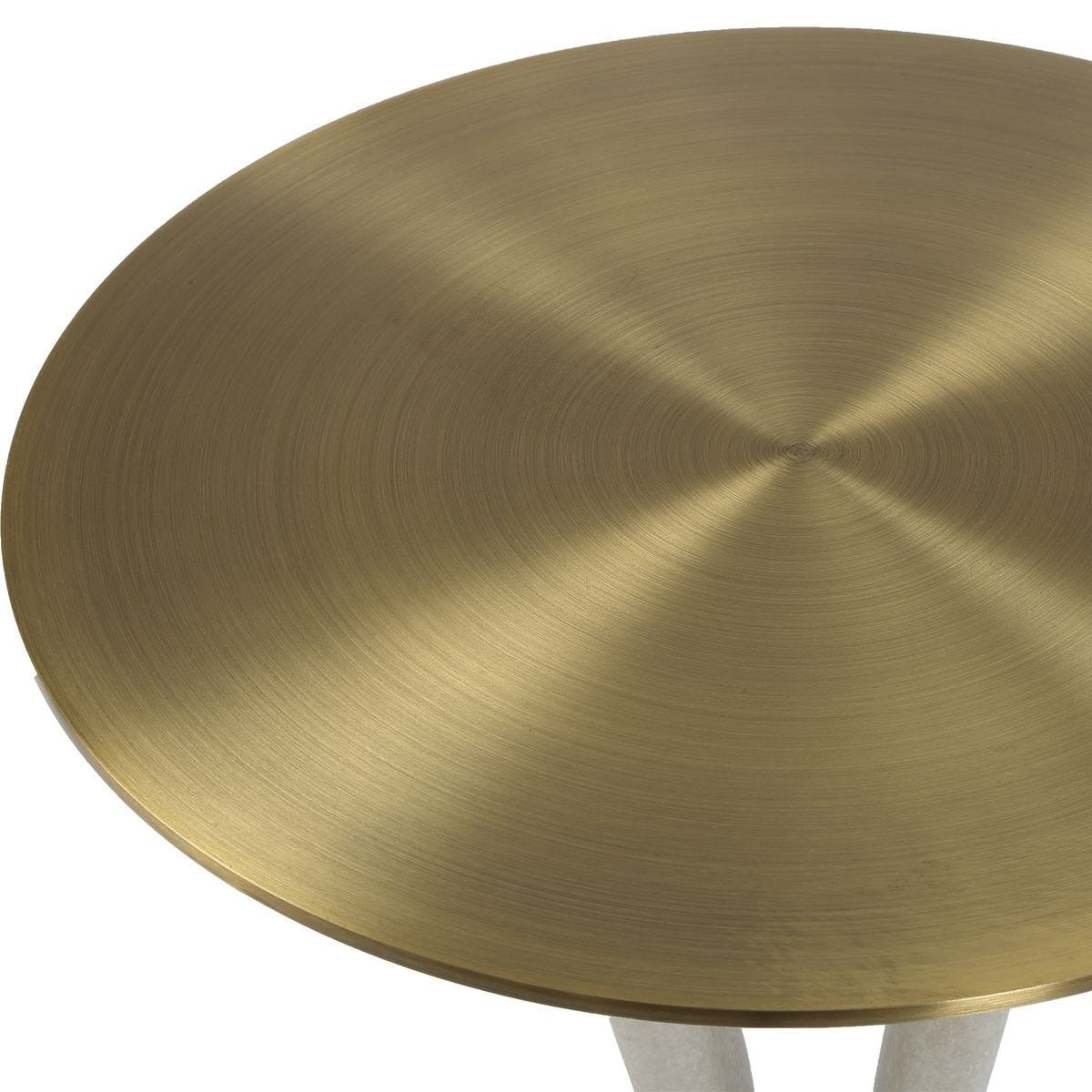 Sonia Modern Accent Table in Brass by Uttermost