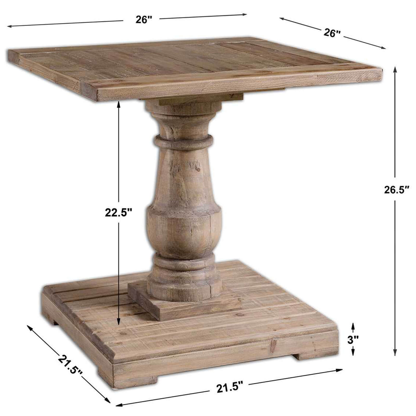Stratford Pedestal End Table by Uttermost